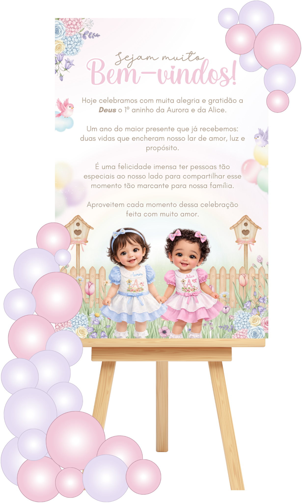 Exemplo de Quadro de Boas-vindas