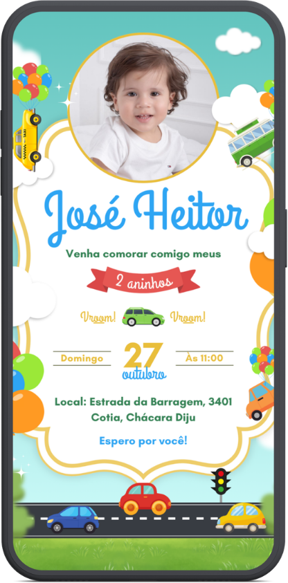 Exemplo do Convite Digital Simples